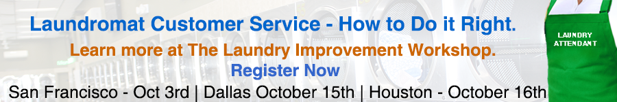 Register for Laundry Improvement Workshop and learn more about laundromat attendant customer service